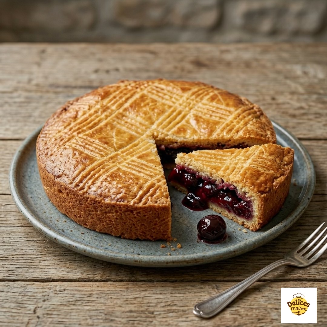 Gâteau Vasco con Mermelada de Cerezas Negras