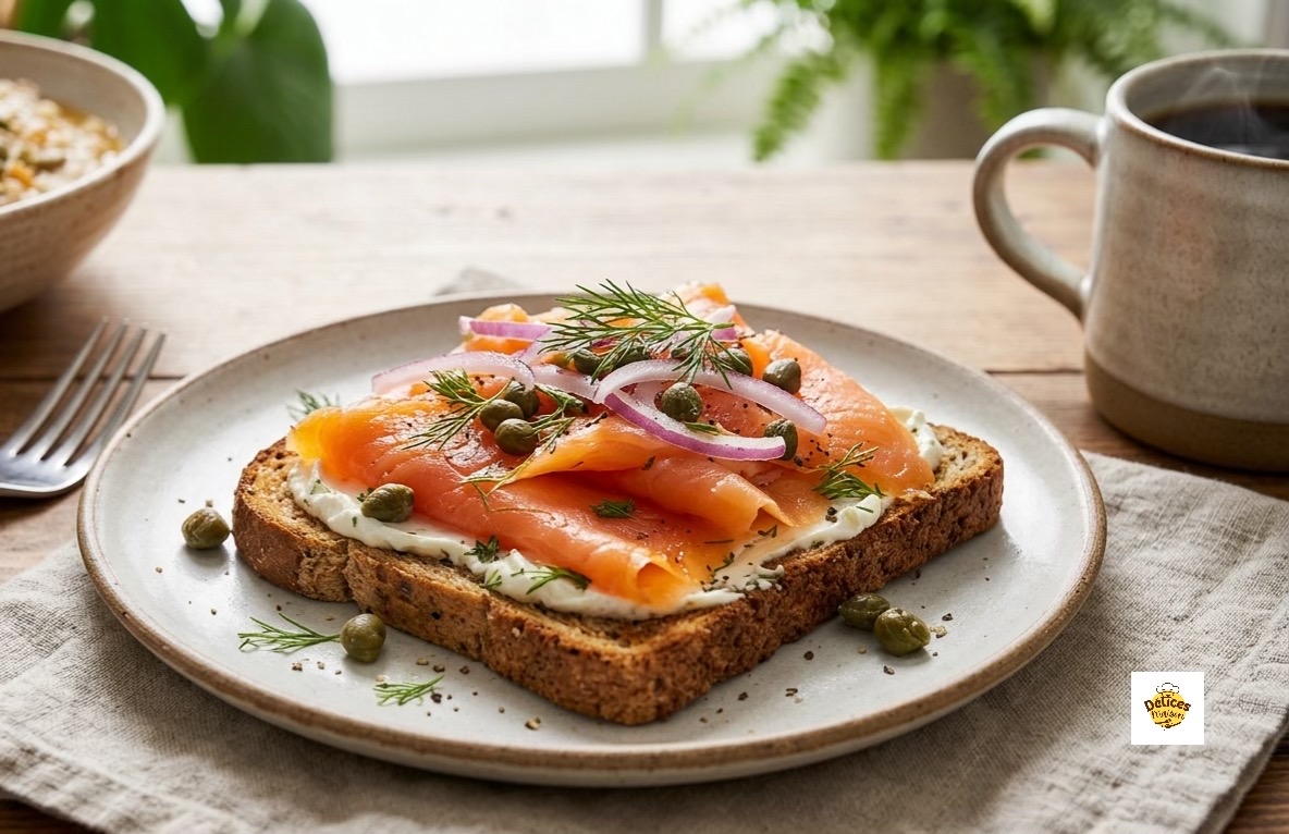 Toast au Saumon Fumé, Cream Cheese & Aneth