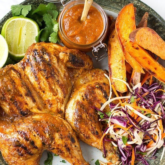 Poulet piri-piri et chou