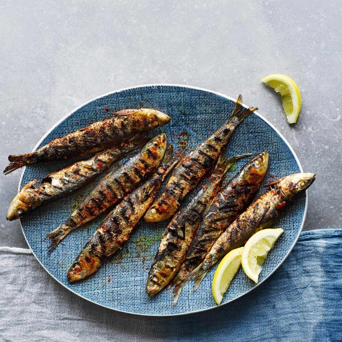 Sardines grillées à la portugaise