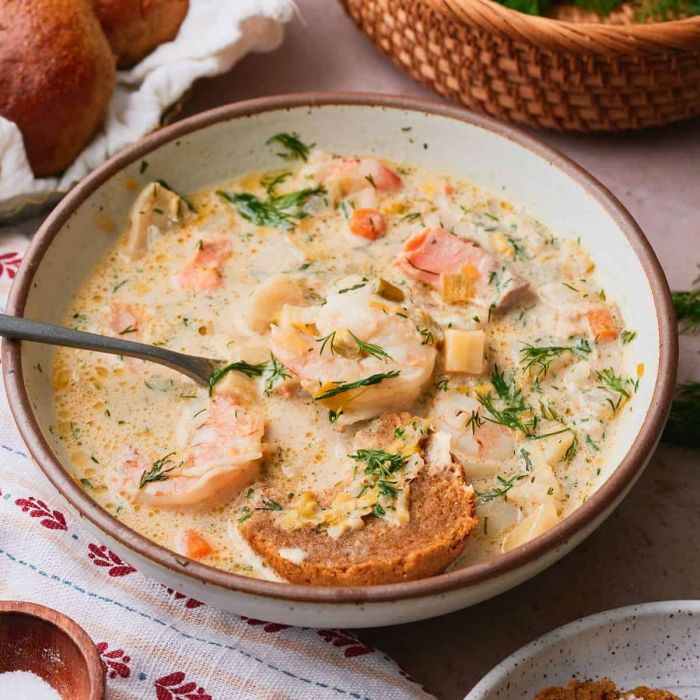 Fiskesuppe - Soupe de Poisson Crémée Norvégienne