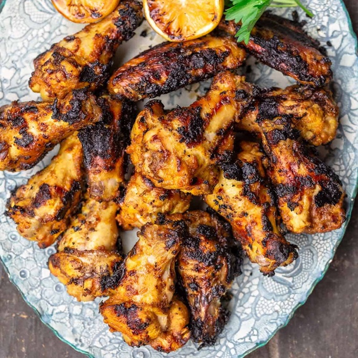 Ailes de poulet au cumin, citron et ail