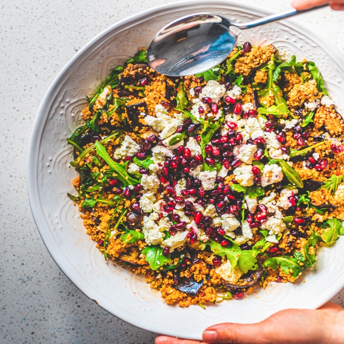 Salade de Couscous aux Aubergines Grillées