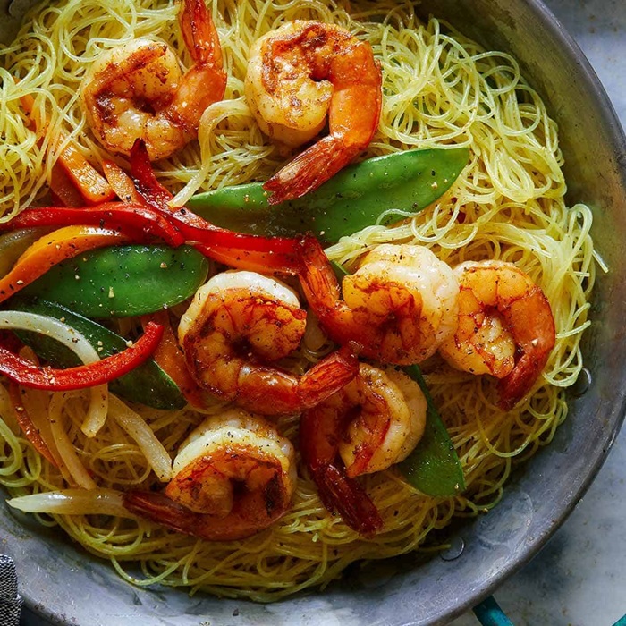 Nouilles de Singapour aux Crevettes