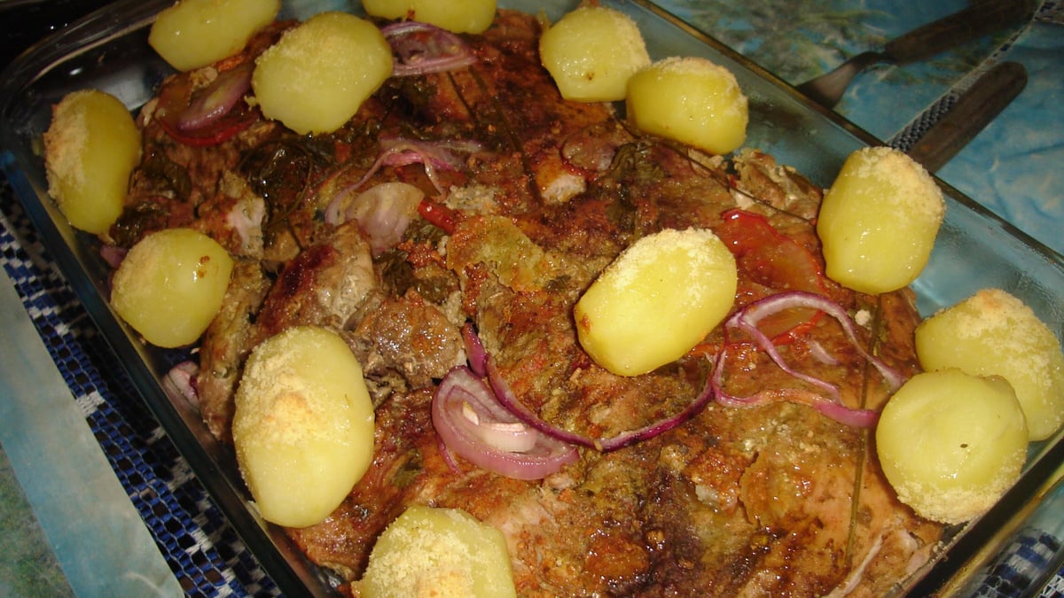 Herb-Marinated Baked Tuna with Potato Gratin