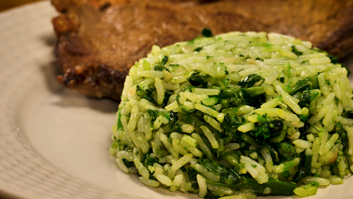 Riz au brocoli à l'ail